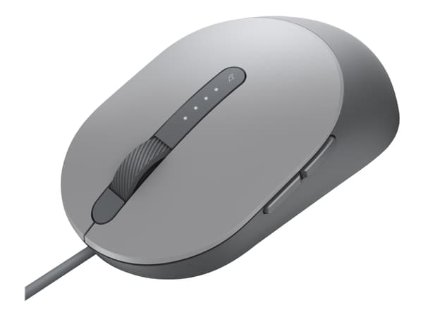 Dell MS3220 - Mus - laser - 5 knapper - kablet - USB 2.0 - titangrå - med 3 års Advanced Exchange Service