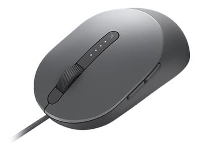 Dell MS3220 - Mus - laser - 5 knappar - kabelansluten - USB 2.0 - Titan gray - med 3 års avancerad utbytesservice Grå, Titan