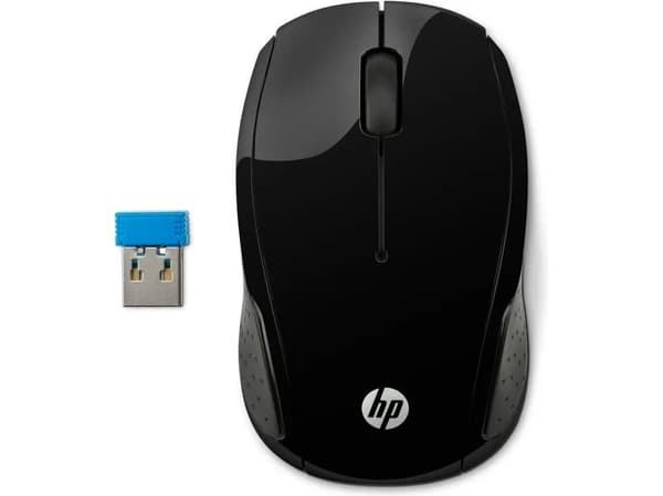 HP :n langaton hiiri 200, Molempikätinen, Optinen, Langaton RF, 1000 DPI, Musta