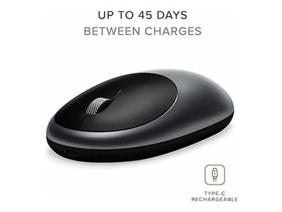 Satechi M1, Molempikätinen, Optinen, Bluetooth, Harmaa
