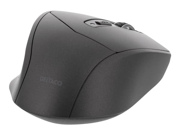 DELTACO MS-901 Silent - Mus - optisk - 4 knappar - trådlös - Bluetooth 5.0 - mörkgrå Grå