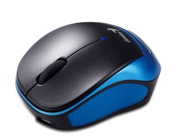 Genius Computer Technology 9000R, Ambidextrous, Optisk, RF Trådlös, 1200 DPI, Svart, Blå