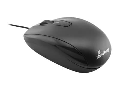 MediaRange MROS211 - Mus - optisk - 3 knappar - kabelansluten - USB 2.0 - svart