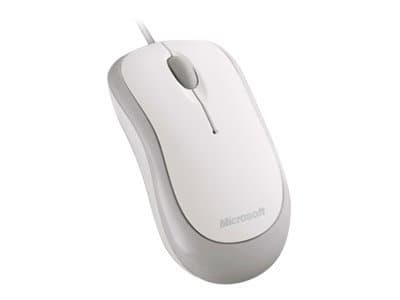 Microsoft Basic Optical Mouse - Mus - høyre- og venstrehåndet - optisk - 3 knapper - kablet - USB - hvit