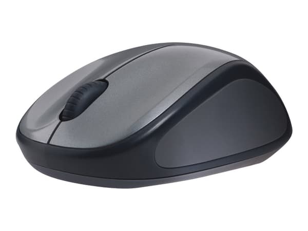 Logitech M235 - 2. sukupolvi - hiiri - vasen- ja oikeakätinen - optinen - langaton - 2,4 GHz - langaton vastaanotin (USB) - harmaa