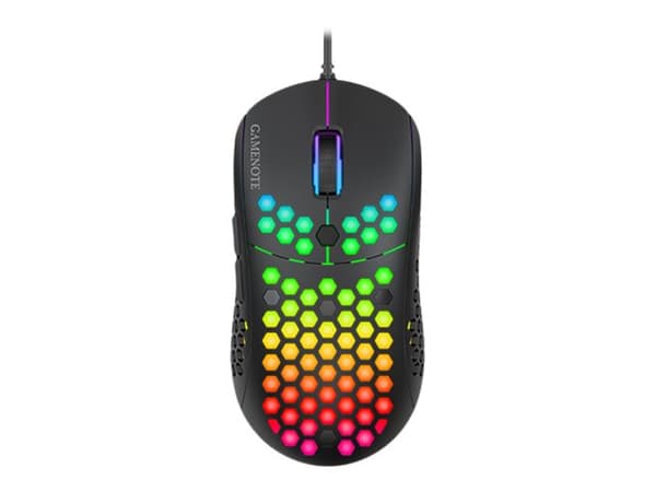 Havit GAMENOTE MS878 Advanced Gaming - Mus - 7 knappar - kabelansluten - USB - svart, vit, orange, rosa