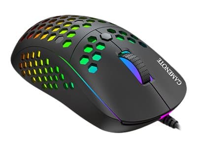 Havit GAMENOTE MS878 Advanced Gaming - Mus - 7 knappar - kabelansluten - USB - svart, vit, orange, rosa