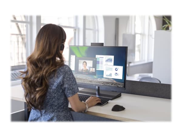 HP Premium - Mus - höger- och vänsterhänta - laser - 3 knappar - trådlös - 2.4 GHz - trådlös USB-mottagare - svart