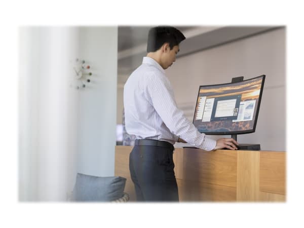HP Premium - Mus - höger- och vänsterhänta - laser - 3 knappar - trådlös - 2.4 GHz - trådlös USB-mottagare - svart