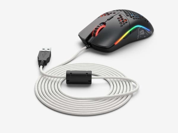 Glorious Ascended Cord - Muskabel - USB (hann) - arktisk hvitt - for Glorious Model D, Model O, Model O Minus