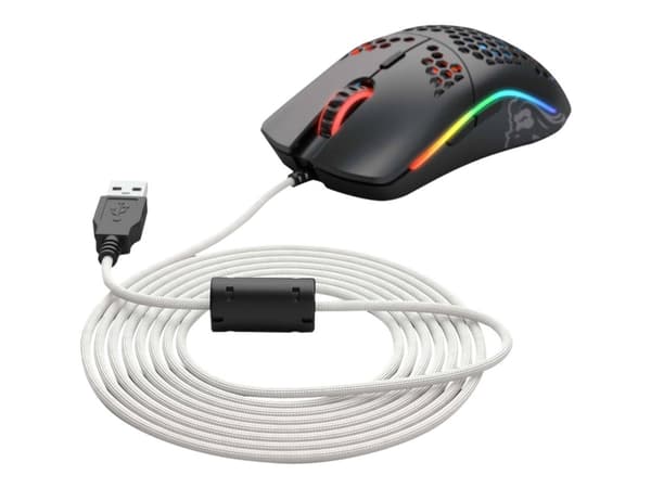 Glorious Ascended Cord - Muskabel - USB (hann) - arktisk hvitt - for Glorious Model D, Model O, Model O Minus