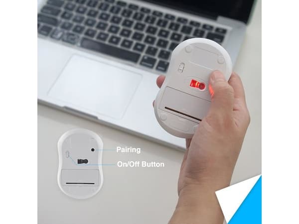 Perixx 11538, Optisk, Bluetooth, 1000 DPI, Vit
