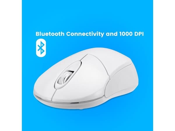 Perixx 11538, Optisk, Bluetooth, 1000 DPI, Vit