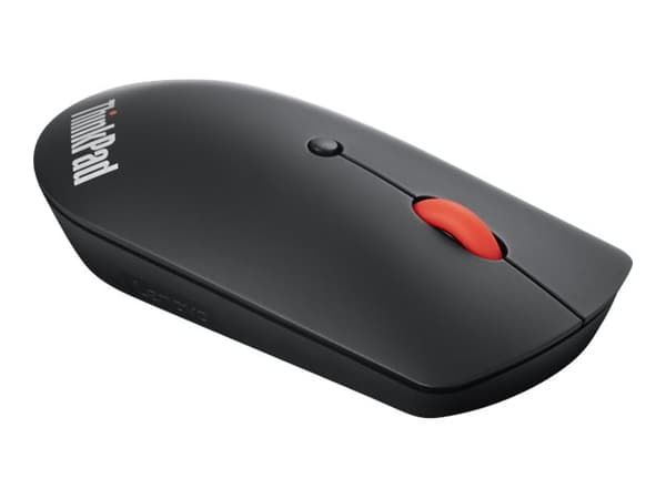 Lenovo ThinkPad Silent - Mus - höger- och vänsterhänta - optisk blå - 3 knappar - trådlös - Bluetooth 5.0 - svart - detaljhandel