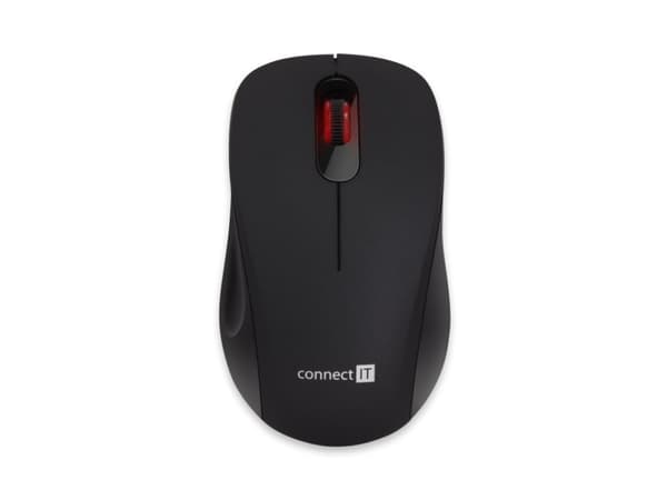 Connect IT Mute, Optisk, RF Trådlös, 1200 DPI, Svart
