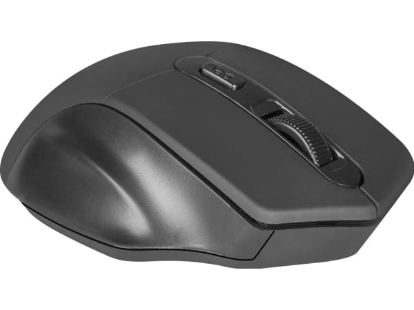 Defender Datum MB-345 - Mus - ergonomisk - optisk - 4 knapper - trådløs - 2.4 GHz - USB trådløs mottaker - svart