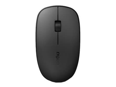 Rapoo M200 - Mus - optisk - 3 knapper - trådløs - 2.4 GHz, Bluetooth 4.0, Bluetooth 3.0 - trådløs modtager (USB) - mørkegrå