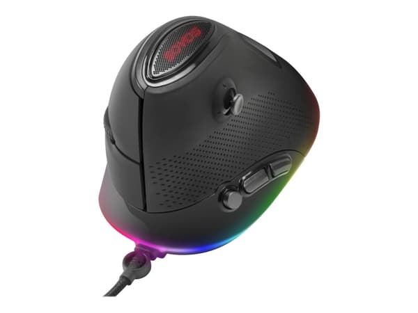 SPEEDLINK SOVOS Vertical RGB Gaming - Vertikal mus - ergonomisk - optisk - 7 knapper - kablet - USB - svart