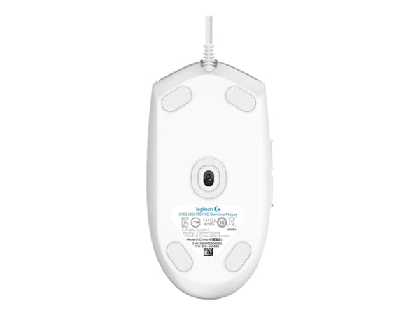 Logitech Gaming Mouse G102 LIGHTSYNC - Mus - høyrehendt - optisk - 6 knapper - kablet - USB - hvit