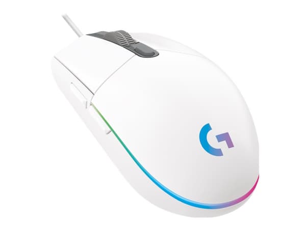 Logitech Gaming Mouse G102 LIGHTSYNC - Mus - høyrehendt - optisk - 6 knapper - kablet - USB - hvit