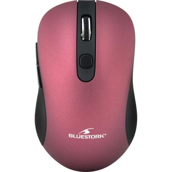 BLUESTORK trådlös mus - 2,4 GHz - 6 knappar - metallplommon musta, Purppura