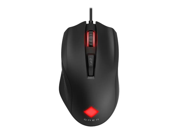 OMEN by HP Vector - Mus - högerhänt - 6 knappar - kabelansluten - USB 2.0 - svart - för HP 21, 22, 24, 27; Pavilion 24, 27, 32, TP01