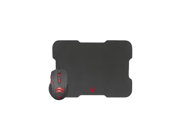 Omega VSETMPX4, Molempikätinen, Optinen, 3200 DPI, Musta, Punainen