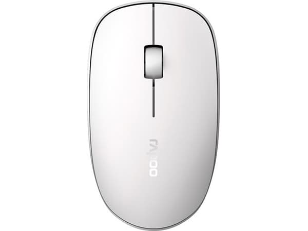 Rapoo M200 Silent, Ambidextrous, Optisk, Trådlös RF + Bluetooth, 1300 DPI, Vit