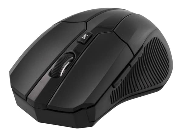 DELTACO MS-776 - Mus - optisk - 5 knapper - trådløs - USB trådløs mottaker - svart