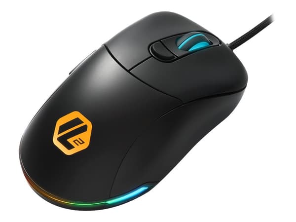 Sharkoon Light² 100 - Mus - högerhänt - optisk - 6 knappar - kabelansluten - USB Svart