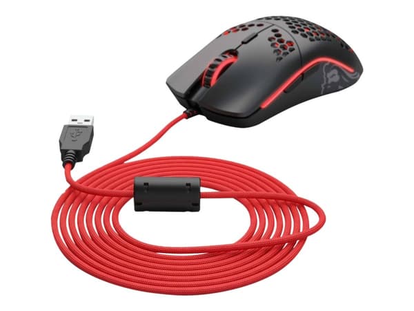 Glorious Ascended Cord - Muskabel - USB (hane) - karmosinröd - för Glorious Model D, Model O, Model O Minus