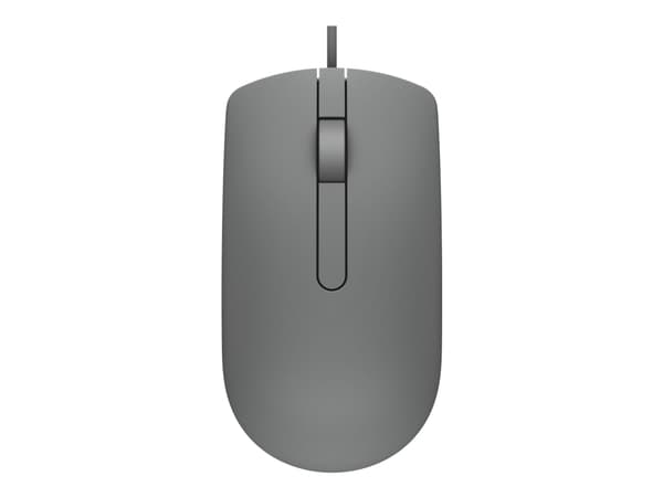 Dell MS116 - Mus - optisk - 2 knappar - kabelansluten - USB - grå