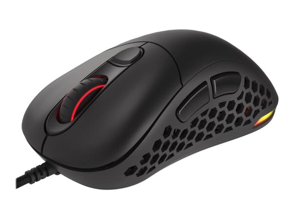 Genesis Xenon 800 - Mus - ergonomisk - optisk - 6 knappar - kabelansluten - USB Svart