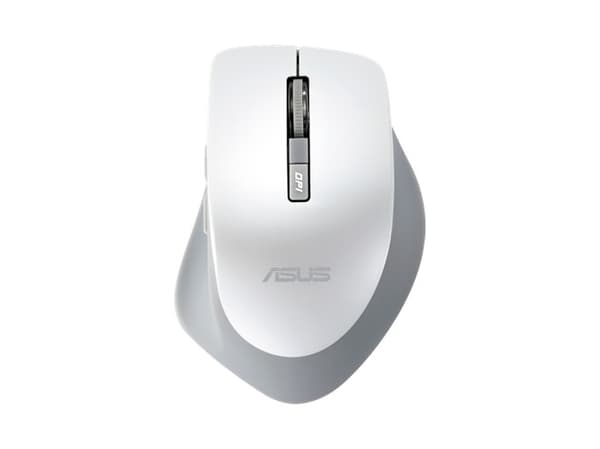 ASUS WT465 - Mus - optisk - trådløs - 2.4 GHz - USB trådløs mottaker - hvit