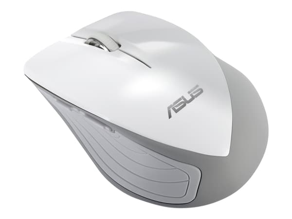 ASUS WT465 - Mus - optisk - trådløs - 2.4 GHz - USB trådløs mottaker - hvit