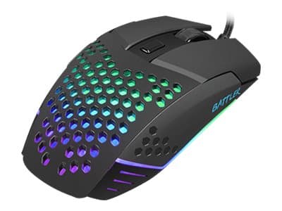 FURY Battler, Oikeakätinen, Optinen, USB A-tyyppi, 6400 DPI, Musta