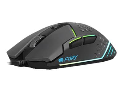 Fury Battler - Mus - höger- och vänsterhänta - optisk - 6 knappar - kabelansluten - USB 2.0 Svart