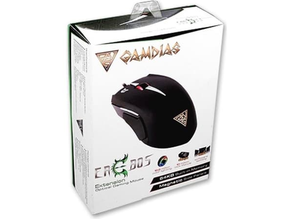 GAMDIAS EREBOS, Optinen, USB A-tyyppi, 3500 DPI, Musta