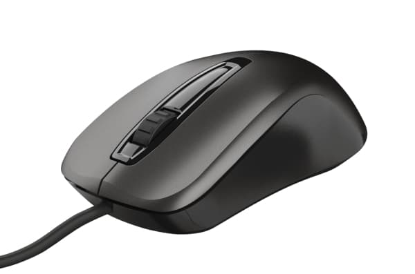 Trust Carve, Molempikätinen, Optinen, USB A-tyyppi, 1200 DPI, Musta