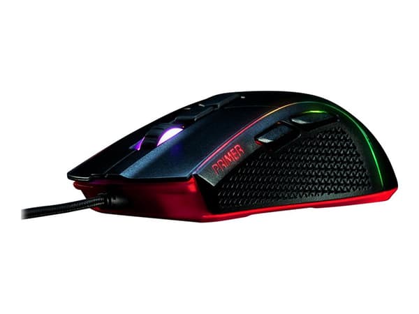 XPG Primer - Mus - optisk - 7 knappar - kabelansluten - USB - svart