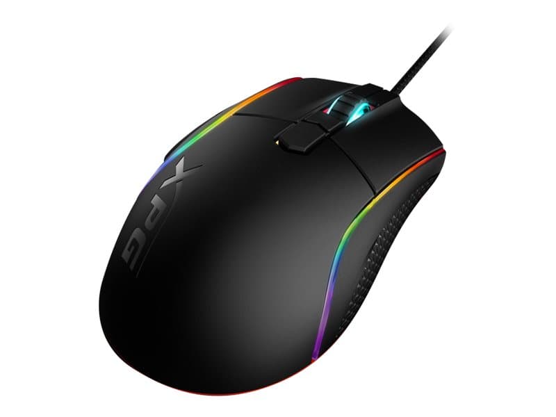 XPG Primer - Mus - optisk - 7 knappar - kabelansluten - USB - svart