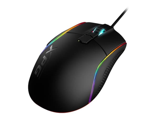 XPG Primer - Mus - optisk - 7 knappar - kabelansluten - USB - svart