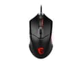 Miniatyrbild 2 av 5: MSI Clutch GM08 - Mus - höger- och vänsterhänta - optisk - 6 knappar - kabelansluten - USB - svart