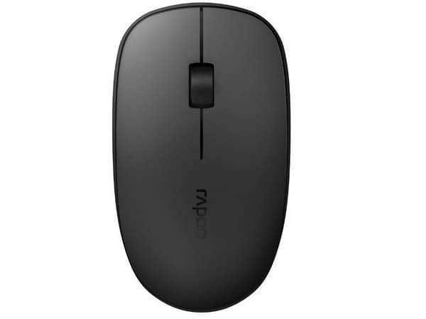 Rapoo M200 - Mus - optisk - 3 knapper - trådløs - 2.4 GHz, Bluetooth 4.0, Bluetooth 3.0 - USB trådløs mottaker - mørk grå