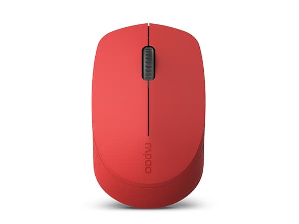 Rapoo M100 Silent, Molempikätinen, RF Wireless + Bluetooth, 1300 DPI, Punainen