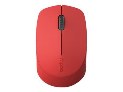 Rapoo M100 Silent, Molempikätinen, RF Wireless + Bluetooth, 1300 DPI, Punainen Punainen