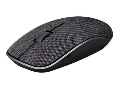 Rapoo M200 Plus - Mus - optisk - 3 knappar - trådlös - 2.4 GHz, Bluetooth 4.0, Bluetooth 3.0 - trådlös USB-mottagare