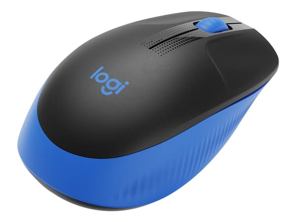 Logitech M190 - Mus - optisk - 3 knapper - trådløs - trådløs modtager (USB) - blå