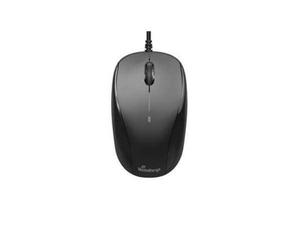 MediaRange MROS213 - Mus - optisk - 3 knappar - kabelansluten - USB 2.0 - svart