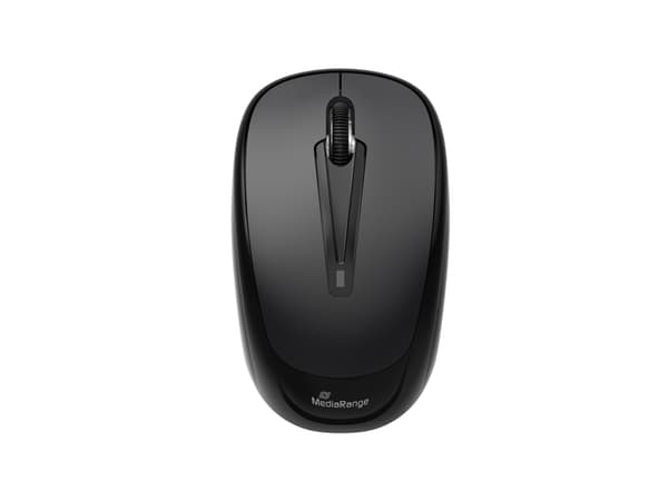 MediaRange MROS216 - Mus - optisk - 3 knappar - trådlös - 2.4 GHz - trådlös USB-mottagare - svart